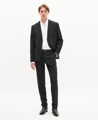 The Kooples HOMME BLACK veste de costume &agrave; carreaux en laine noir