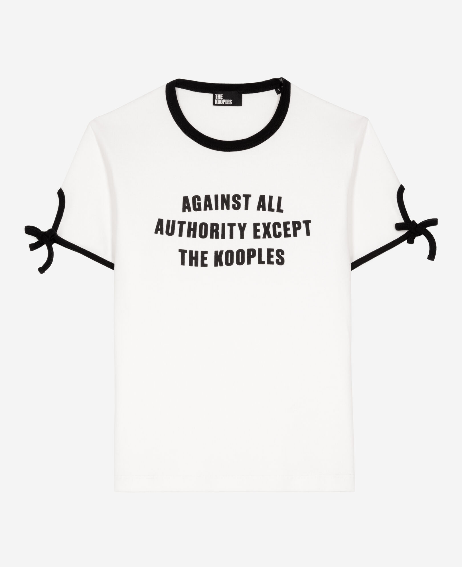 The Kooples DAMEN WHITE t-shirt mit weißem siebdruck