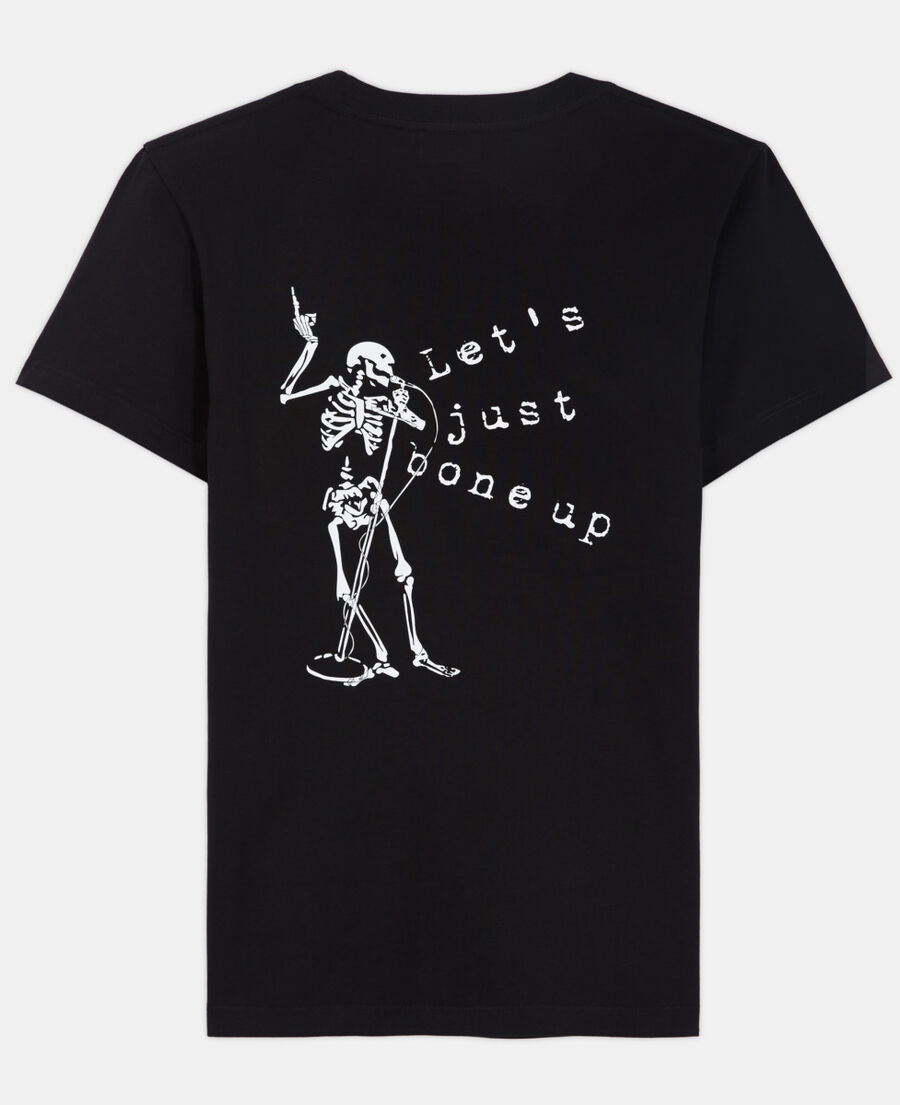 black screen print t-shirt