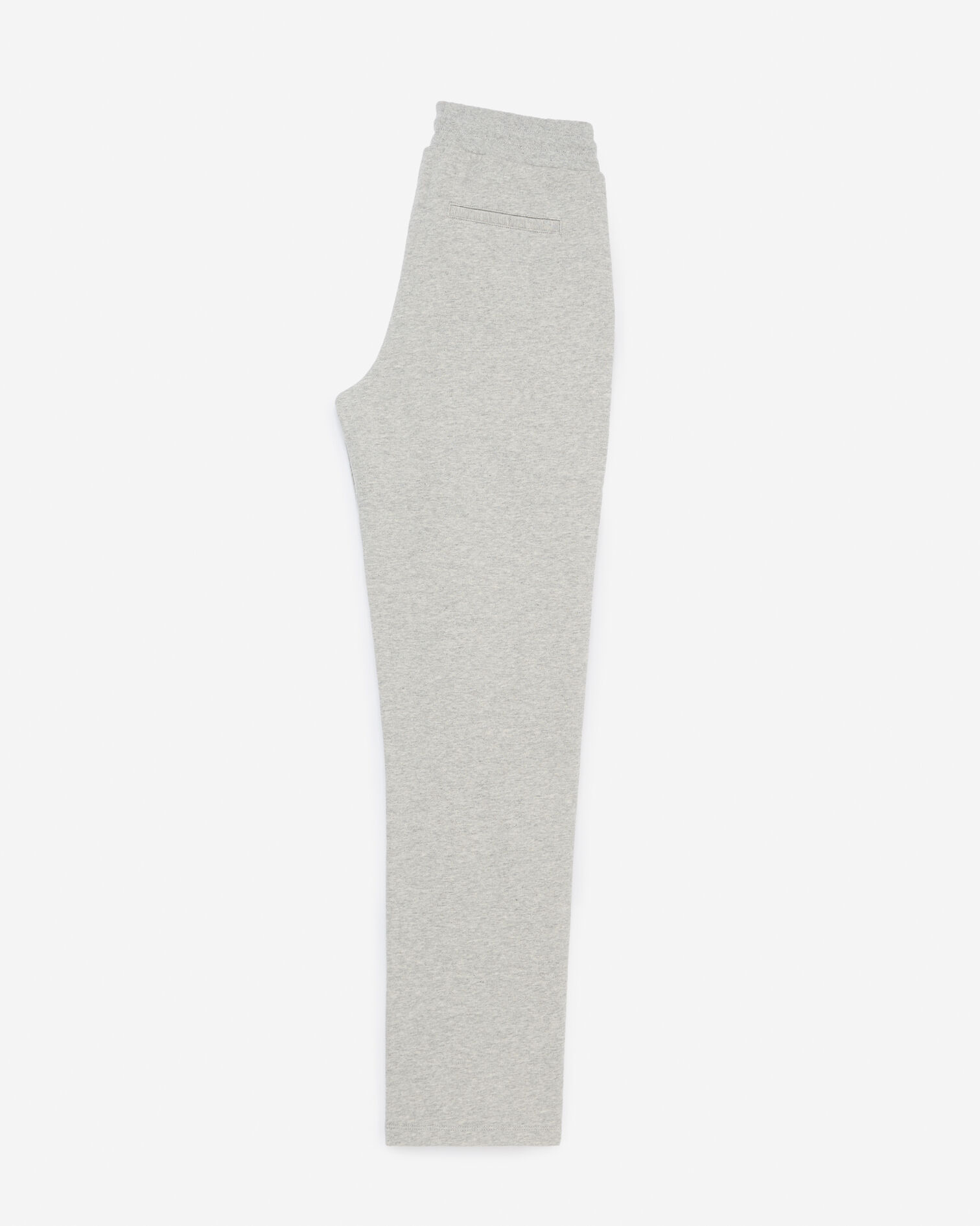 Jogging gris clair coton coupe droite, LIGHT GREY MELANGE, hi-res image number null
