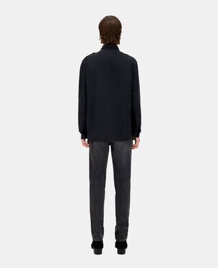 The Kooples HERREN BLACK schwarzes hemd aus lyocell und leinen