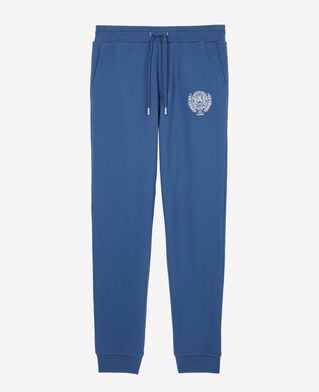 The Kooples HERREN MIDDLE NAVY königsblaue jogginghose mit logo