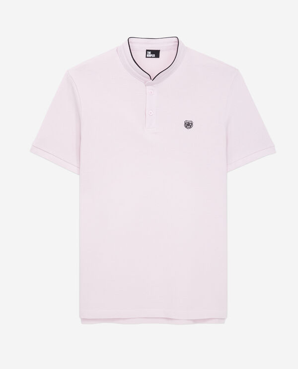camisa polo rosa algodón