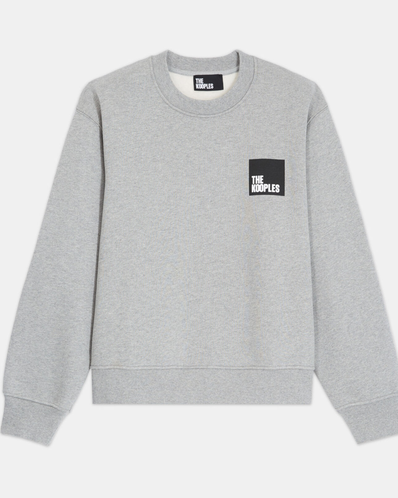 The Kooples FEMME GREY MELANGE sweat à logo gris