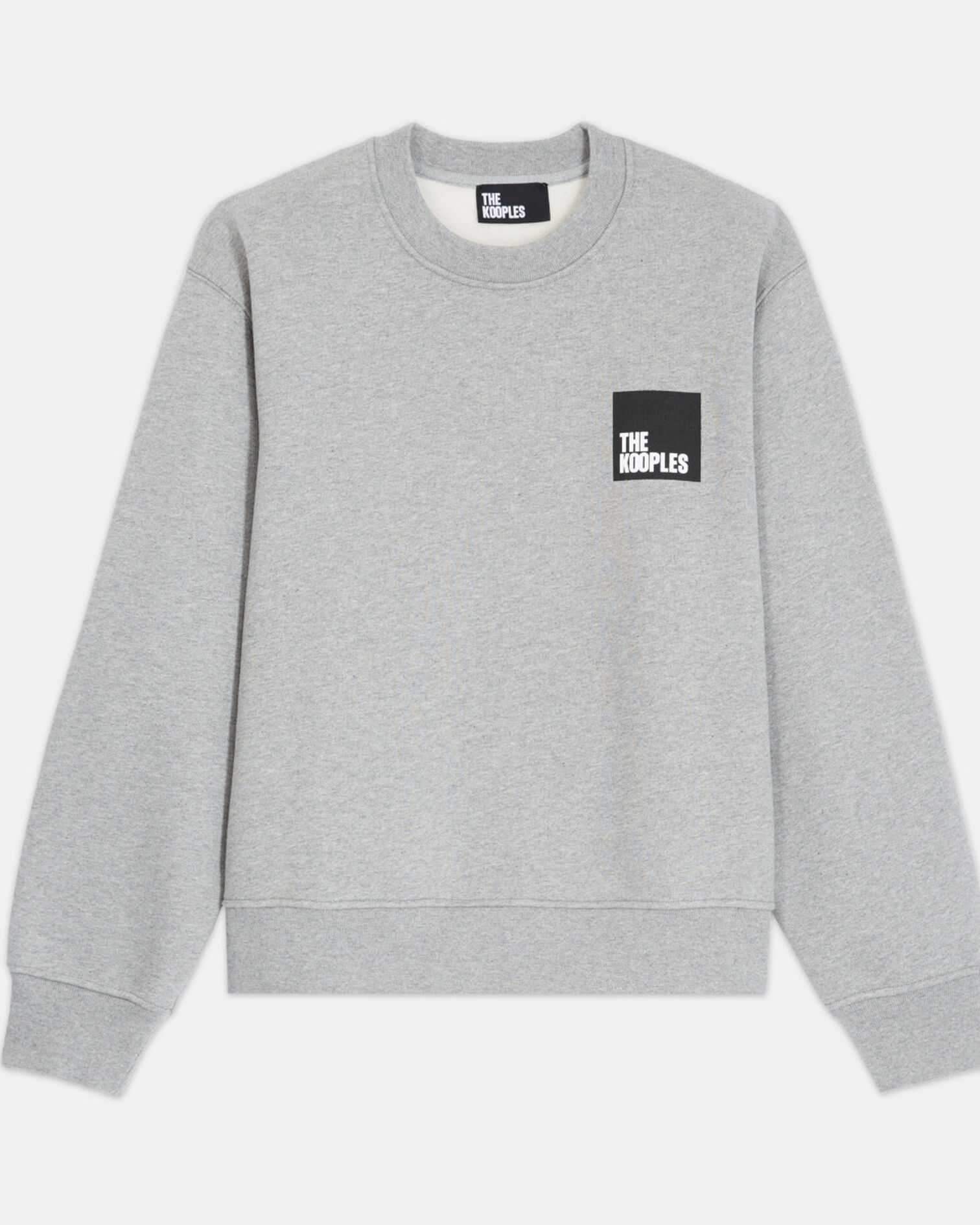 Sweat à logo gris, GREY MELANGE, hi-res image number null