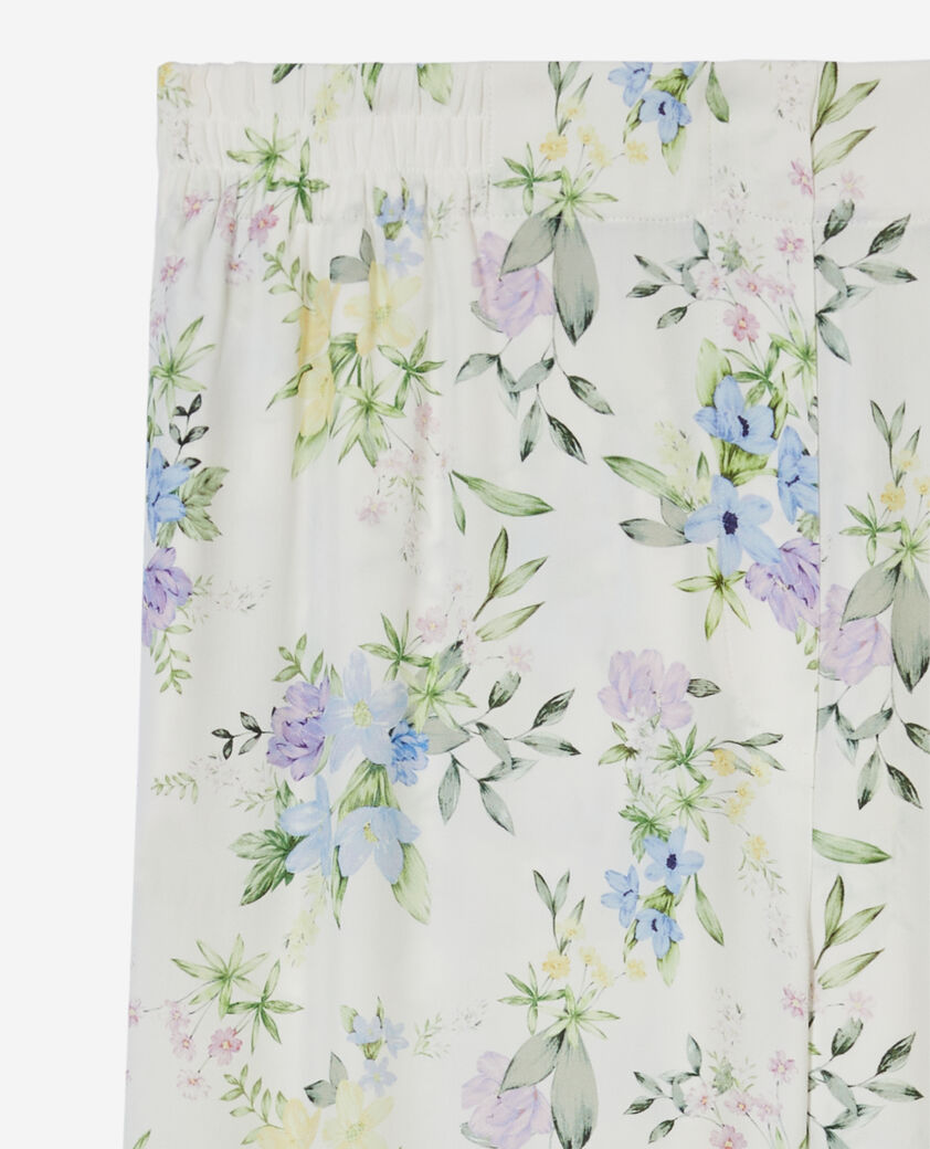 The Kooples WOMEN LIGHT BLUE/WHITE printed trousers