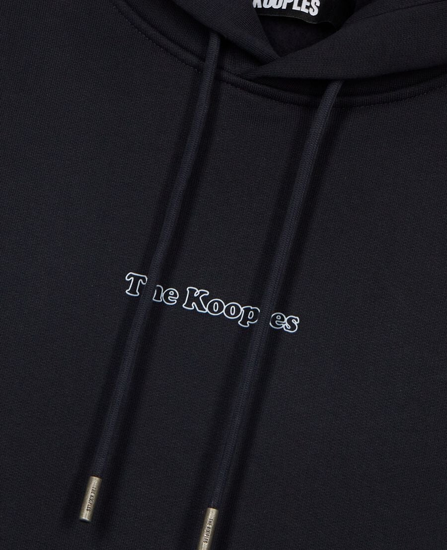 The Kooples HOMME DARK NAVY sweatshirt &agrave; capuche avec logo marine