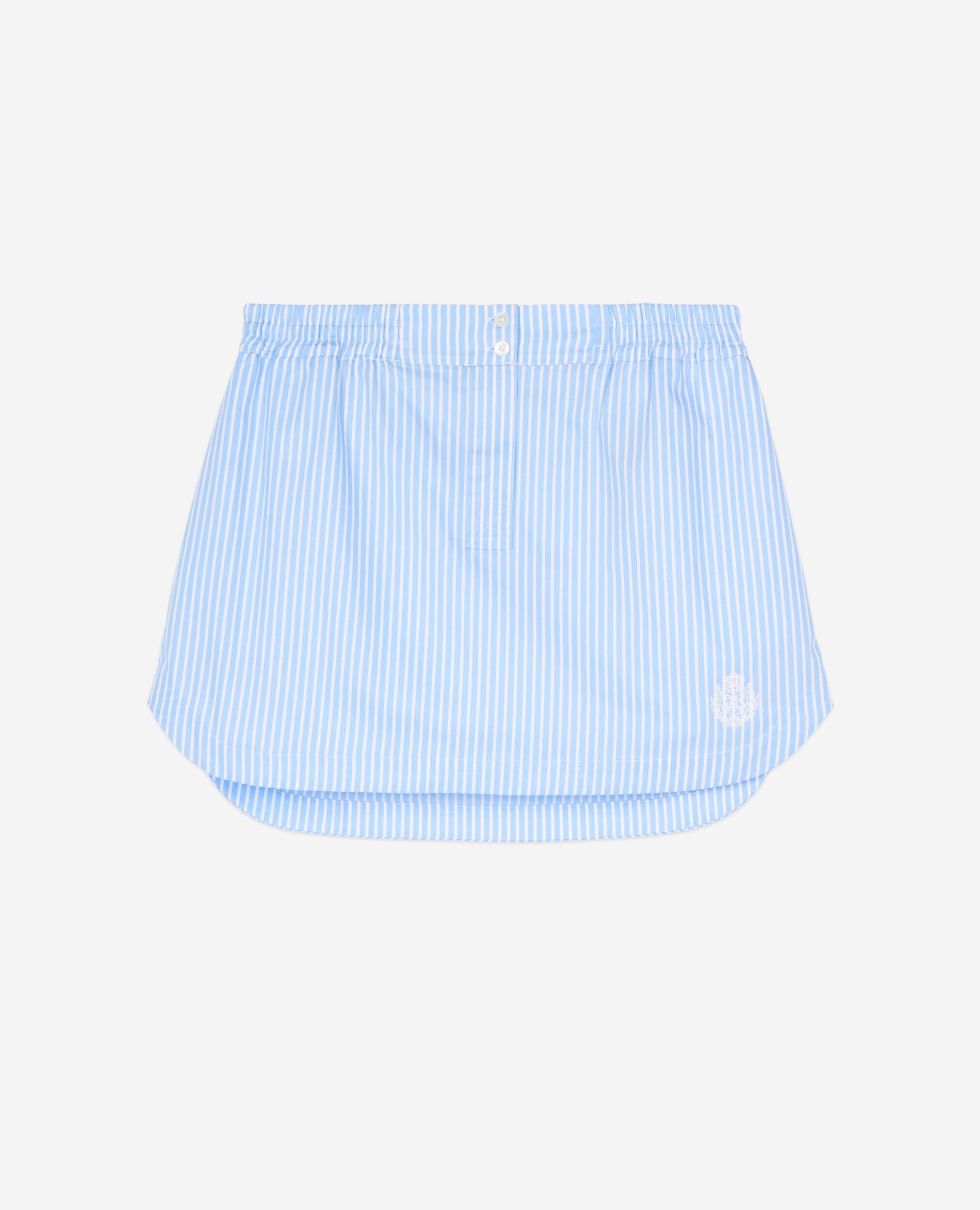 Short striped skirt, BLUE WHITE, hi-res image number null