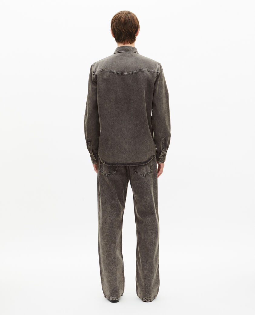 The Kooples HOMME DENIM GREY chemise en denim grise