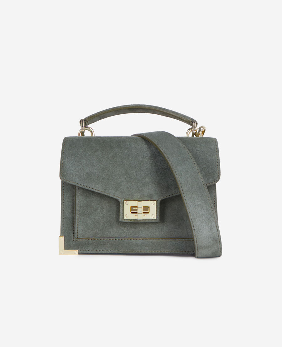 The Kooples F GREEN small emily bag in pine green leather