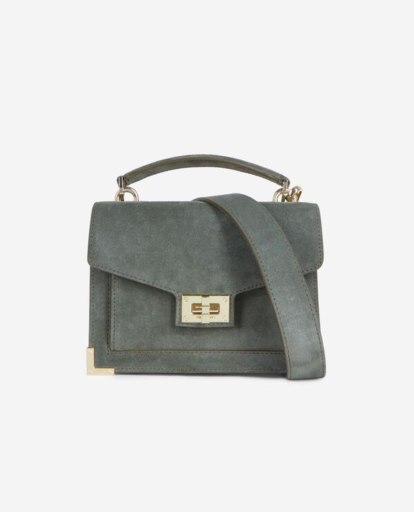 The Kooples F GREEN small emily bag in pine green leather