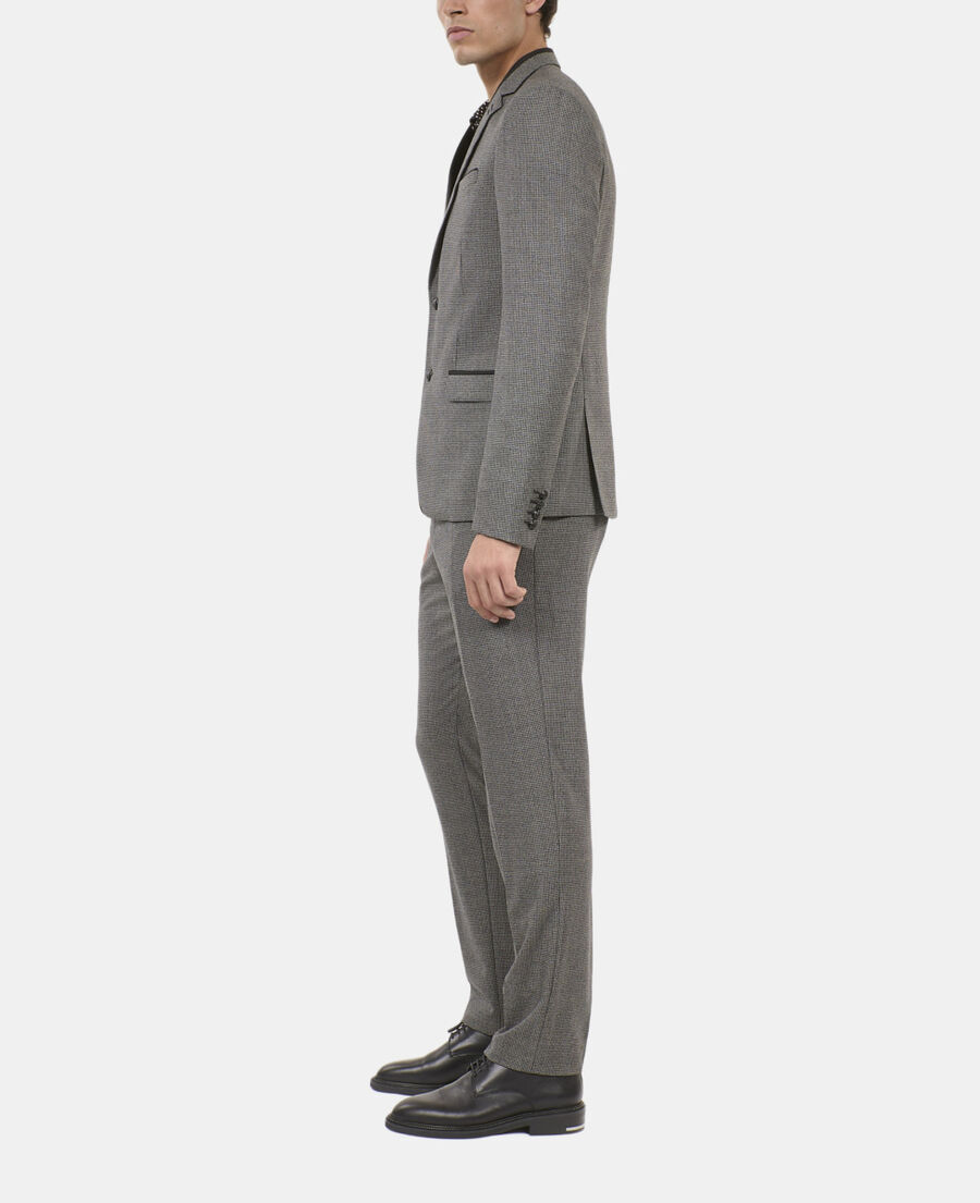 The Kooples HOMME BLACK GREY veste de costume pied de poule noir et blanc