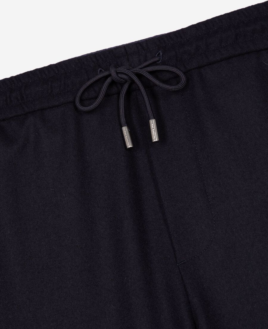 The Kooples MEN NAVY wide-leg trousers in navy wool