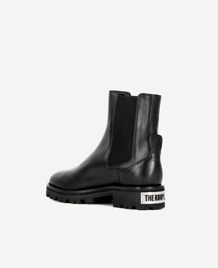 The Kooples WOMEN BLACK black leather chelsea boots