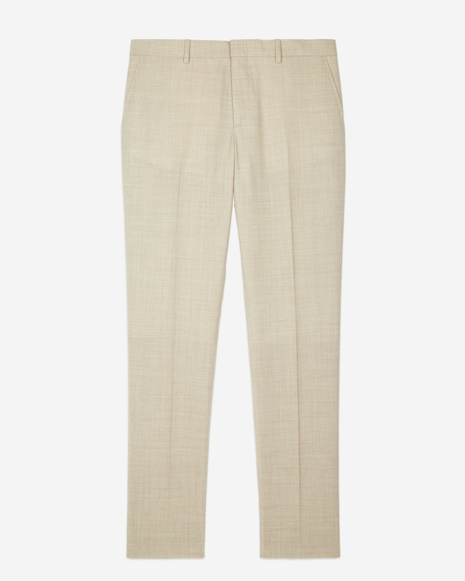 Beige slim fit wool suit pants, BEIGE, hi-res image number null