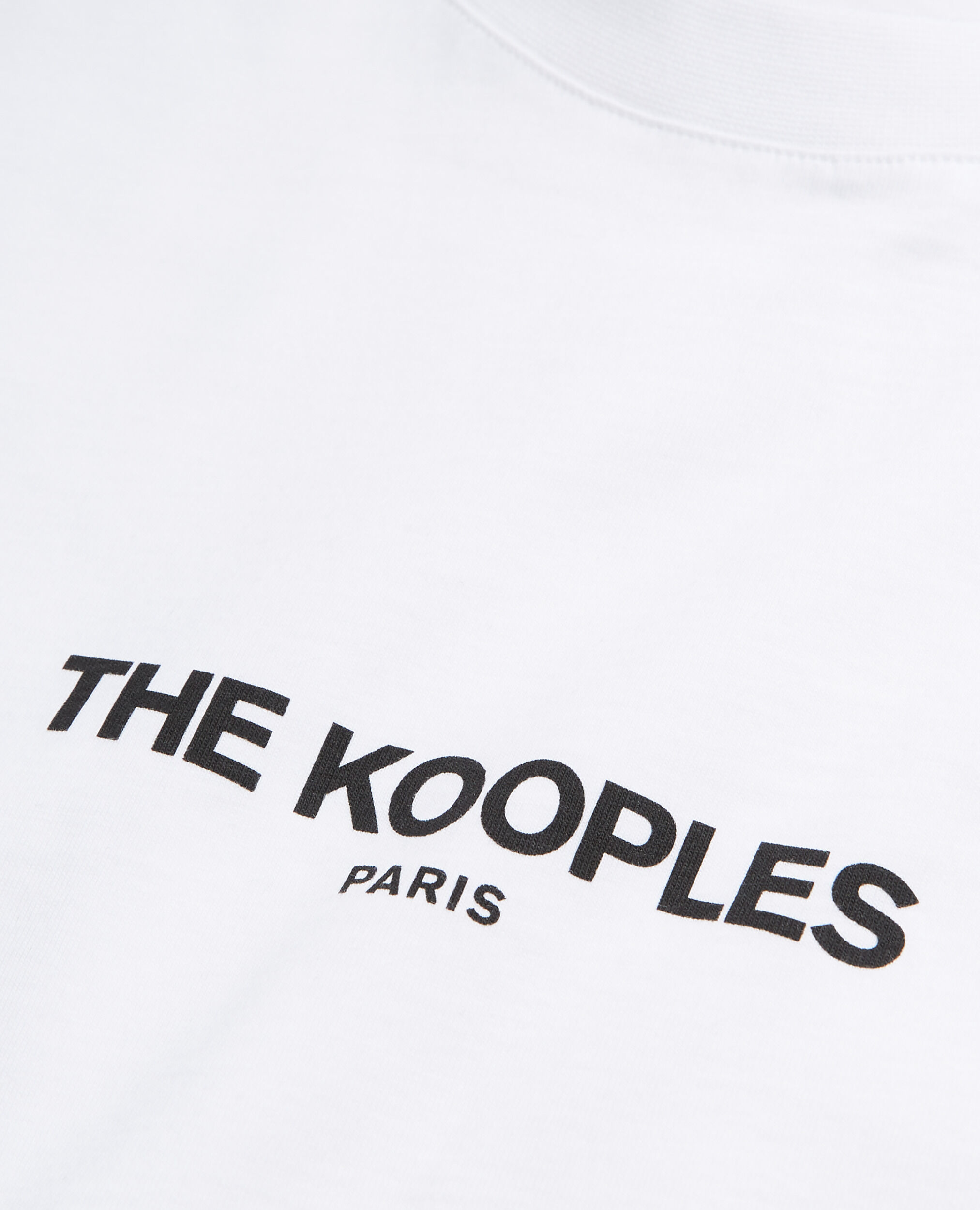 Weißes Baumwoll-T-Shirt mit Logoprint, WHITE, hi-res image number null