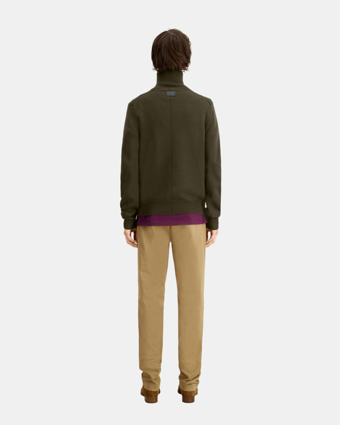 The Kooples HOMME KAKI pull kaki en laine
