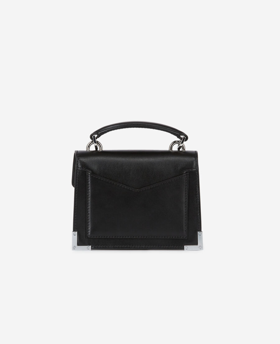The Kooples FEMME BLACK STONE sac emily nano en cuir noir