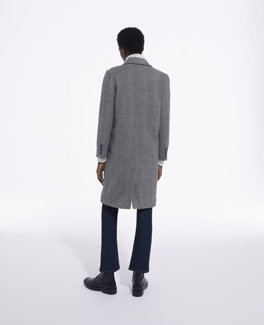 wool coat with pattern