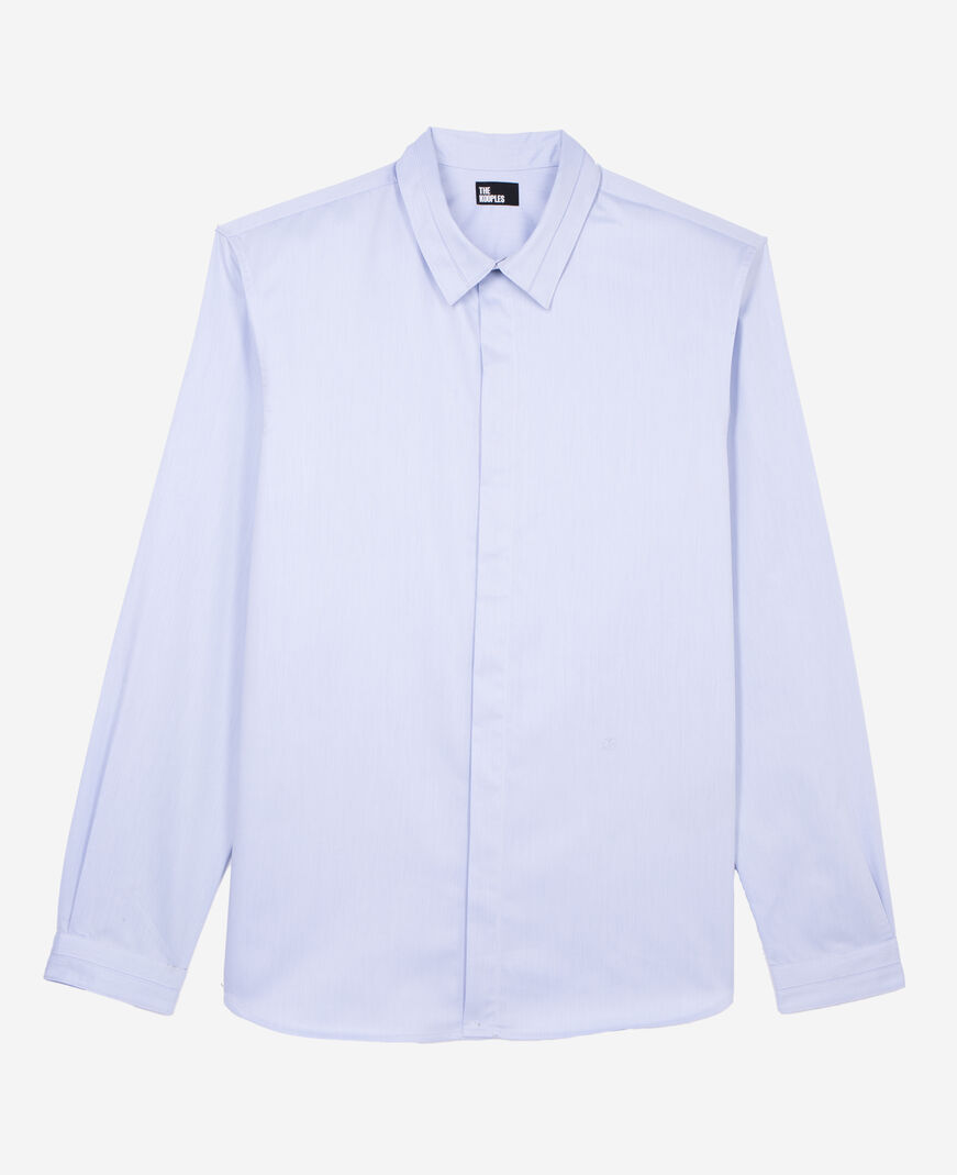 The Kooples MEN LIGHT BLUE smart twill sky blue shirt