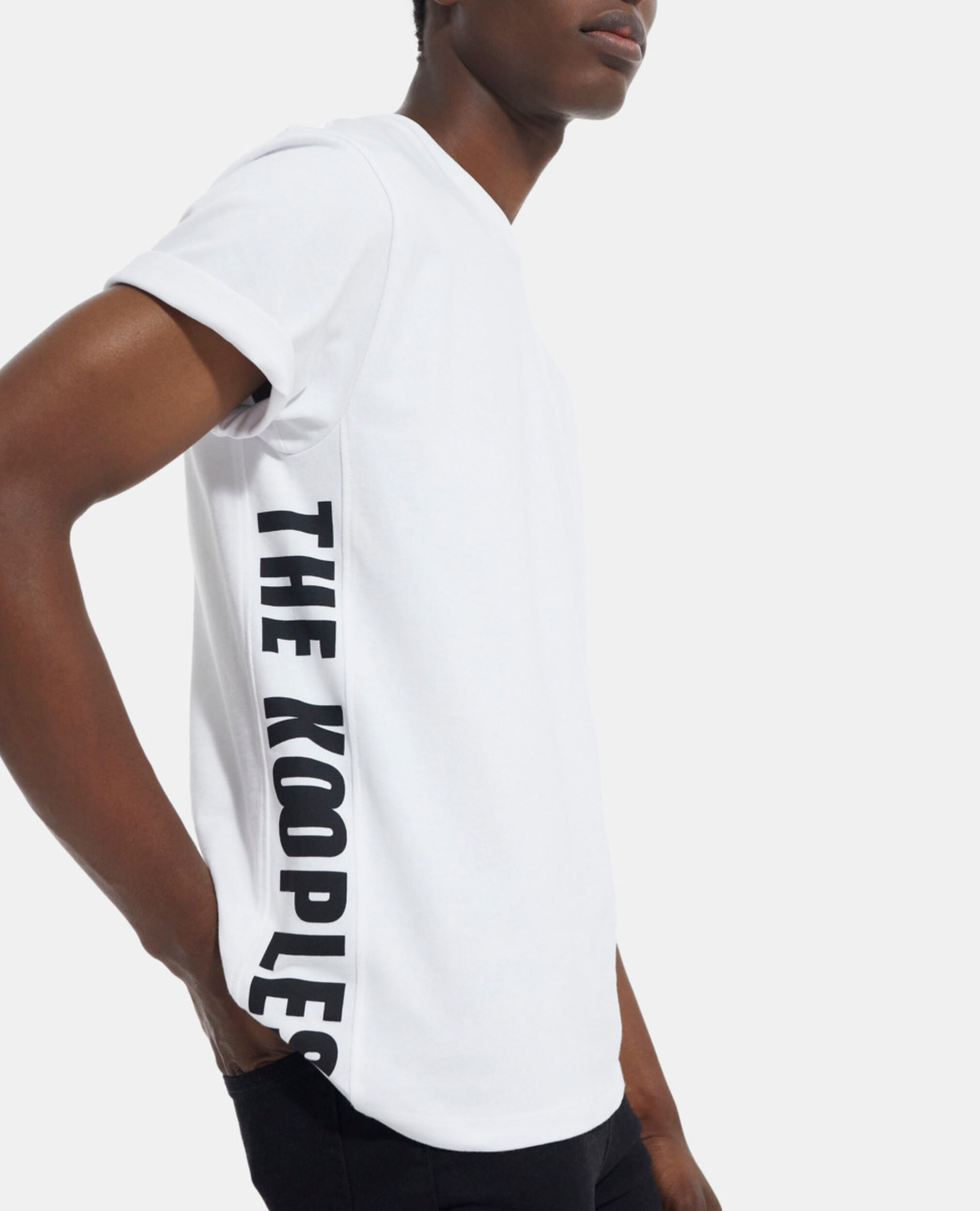White T-shirt with The Kooples logo, WHITE, hi-res image number null