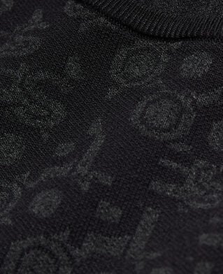 The Kooples WOMEN BLACK DARK GREY short dress with the kooples logo
