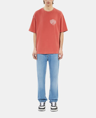 The Kooples HOMME RED BRIQUE t-shirt avec s&eacute;rigraphie rouge