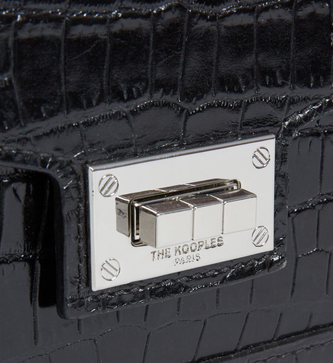 Medium size croco effect Emily Bag The Kooples
