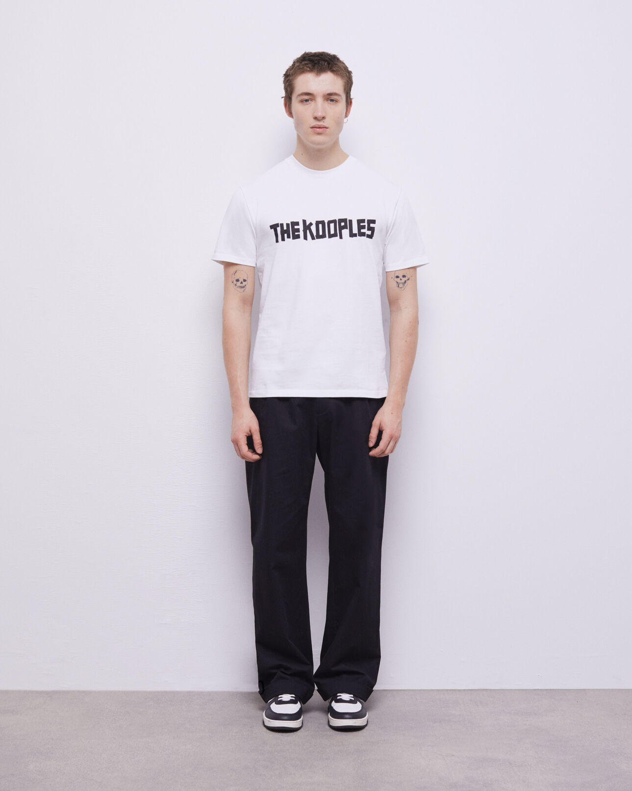 The Kooples HOMME WHITE t-shirt homme logo the kooples blanc