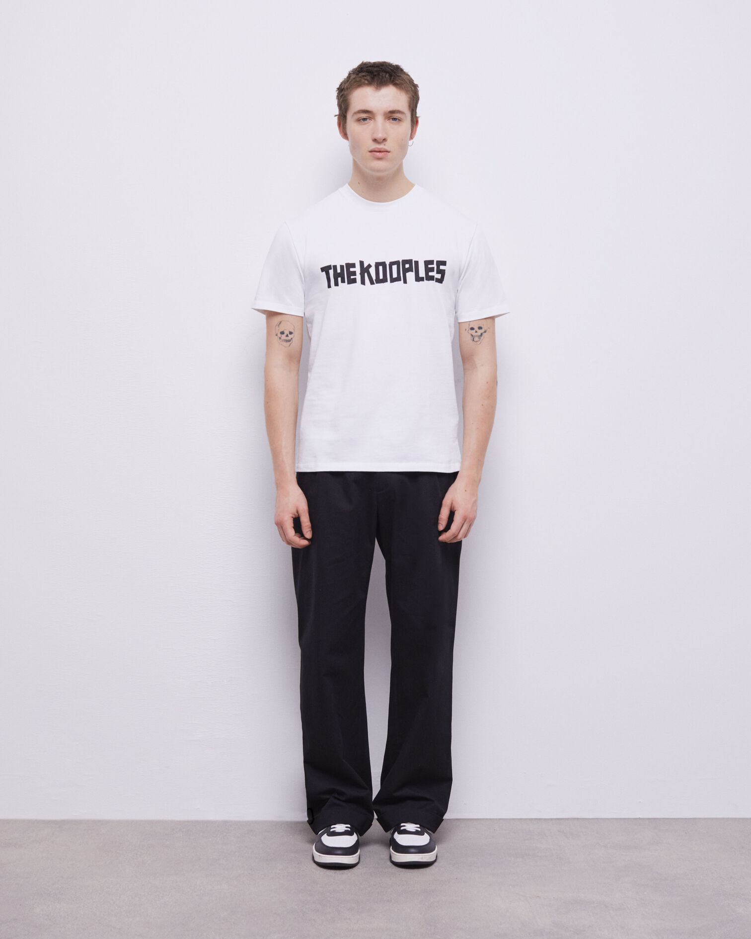 T-shirt Homme logo The Kooples blanc, WHITE, hi-res image number null
