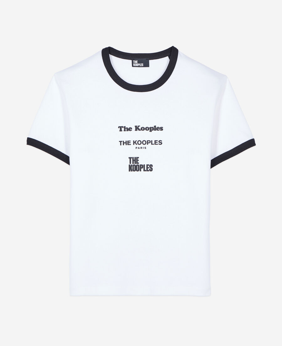 The Kooples WOMEN WHITE white locations serigraphy t-shirt