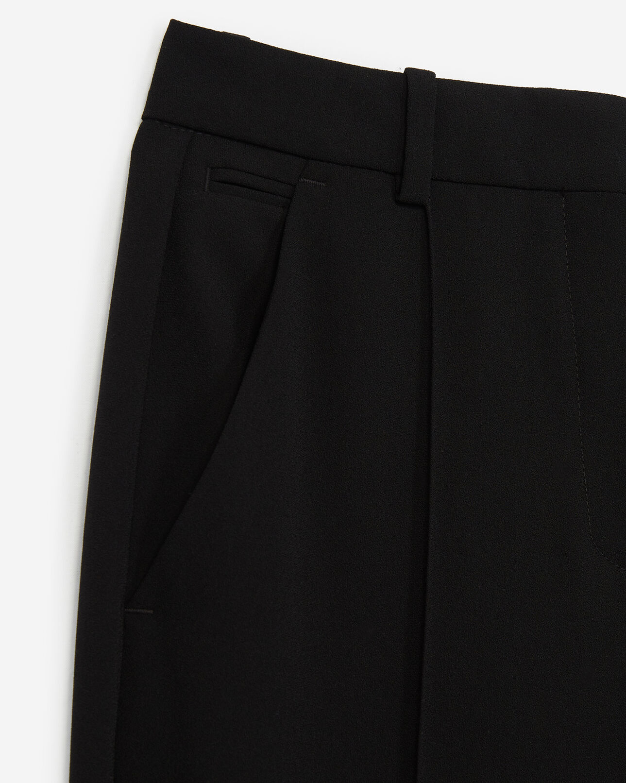 The Kooples FEMME BLACK pantalon fluide noir crêpe style costume