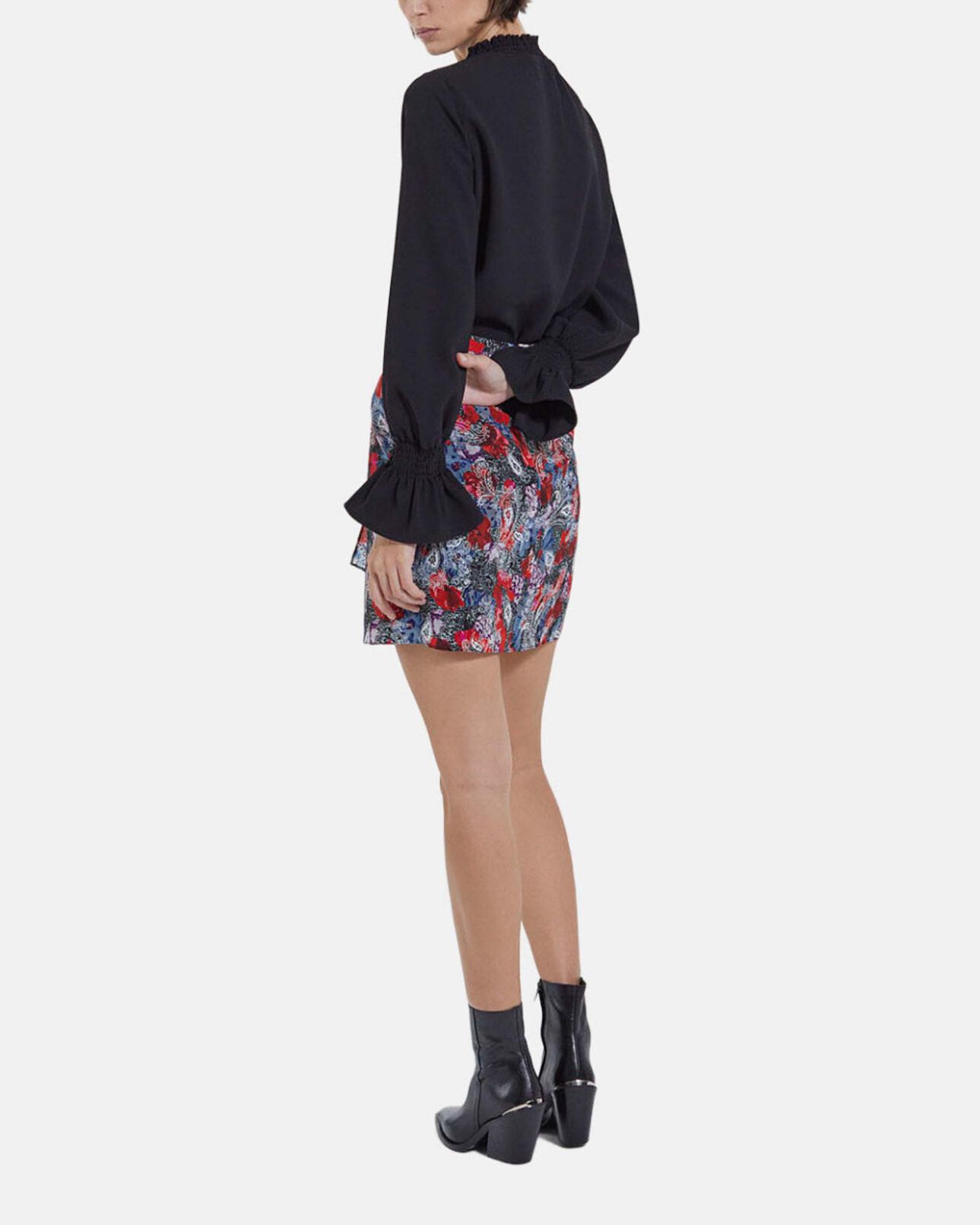 The Kooples WOMEN BLACK crepe fabric blouse
