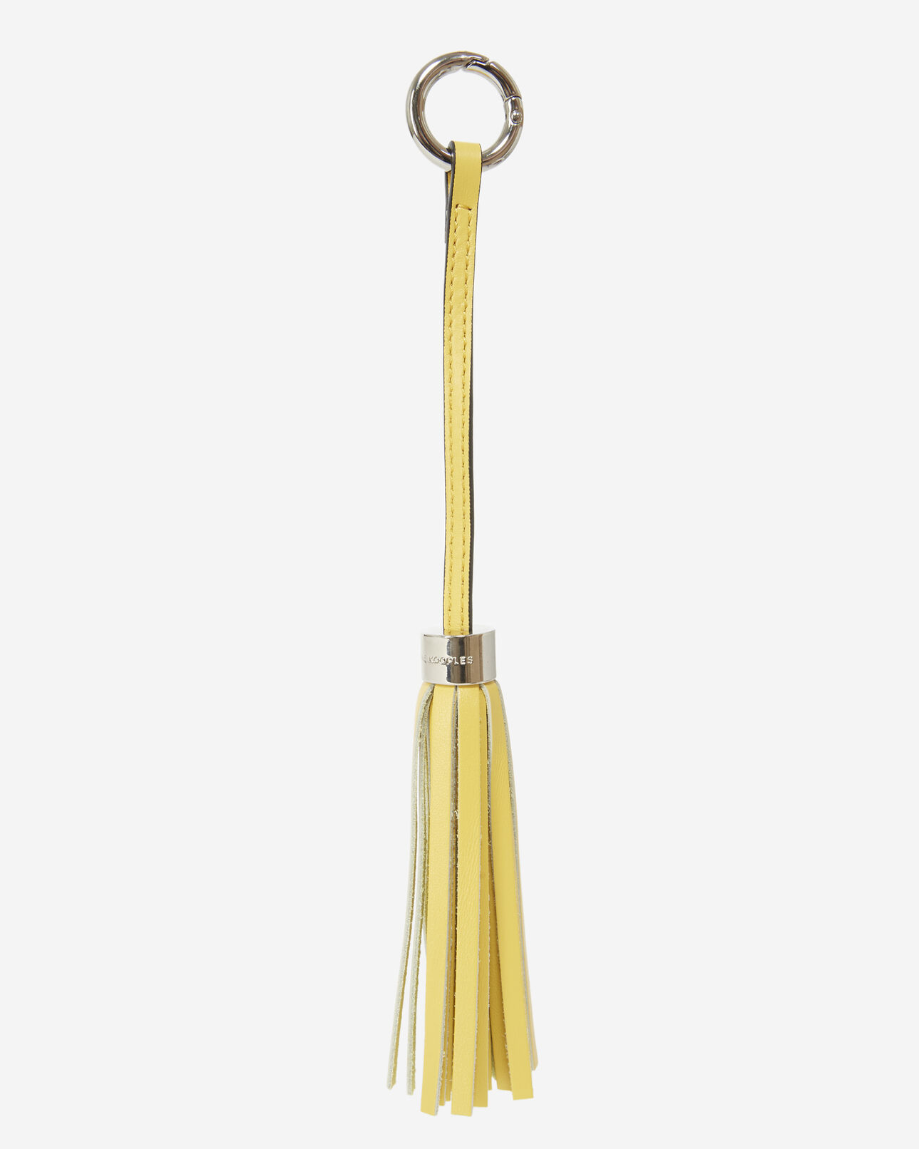 The Kooples WOMEN BRIGHT YELLOW smooth yellow leather pompom