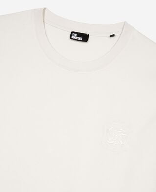 The Kooples HERREN LIGHT BEIGE t-shirt mit logo in beige