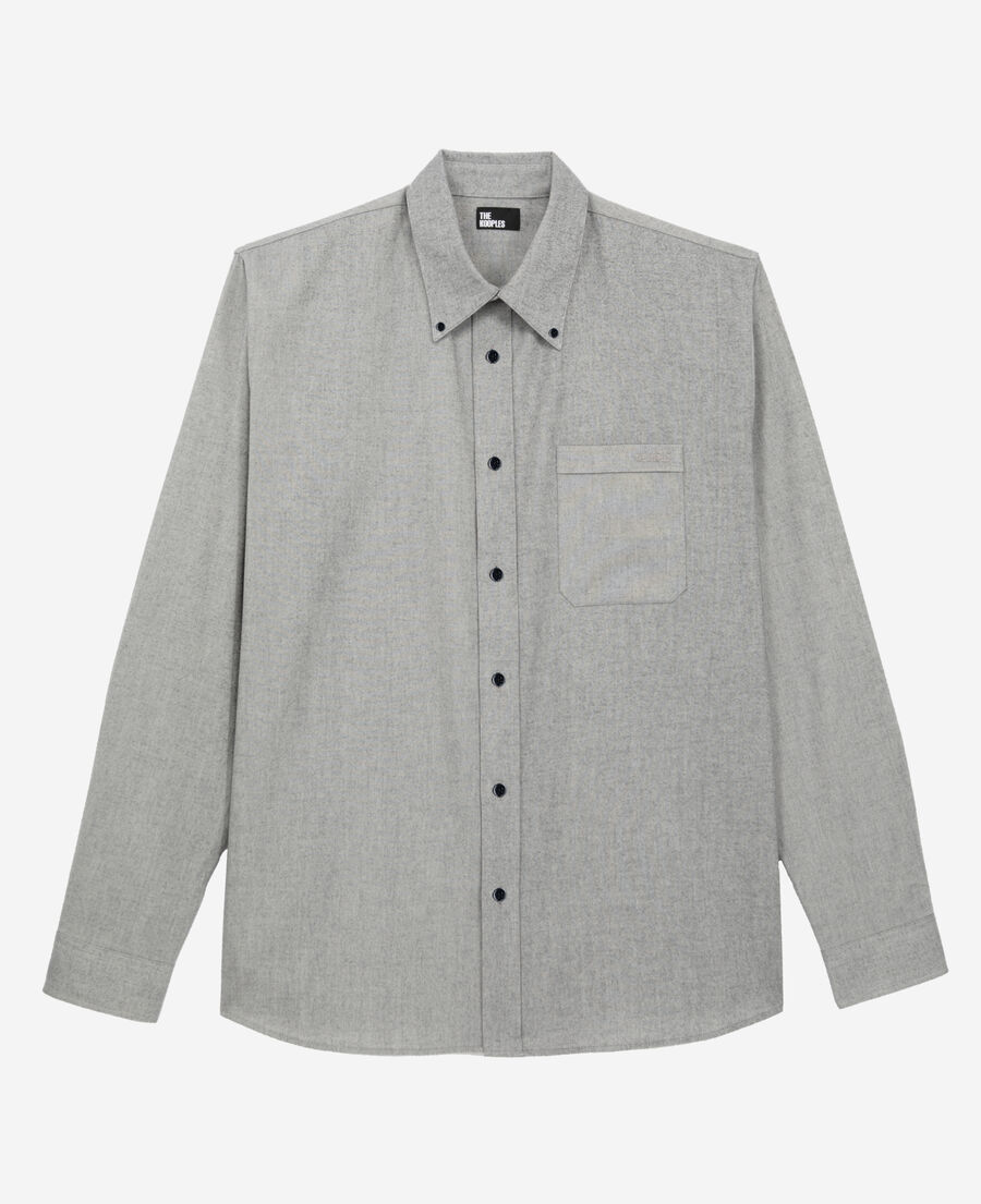 camisa oxford gris