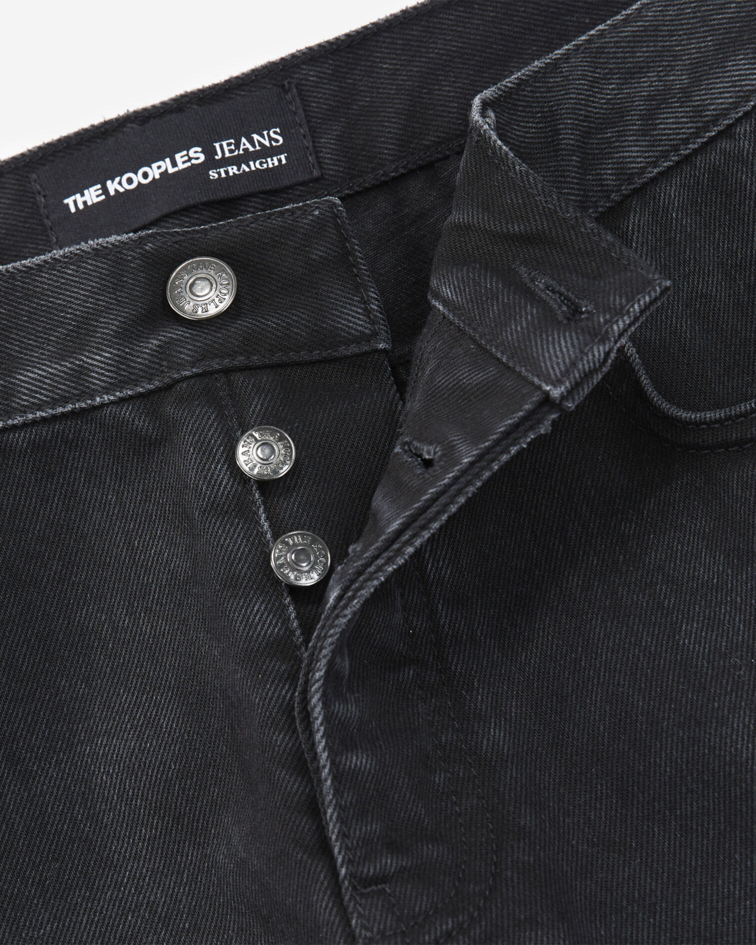 Jean délavé noir coupe droite rétro, BLACK DENIM, hi-res image number null