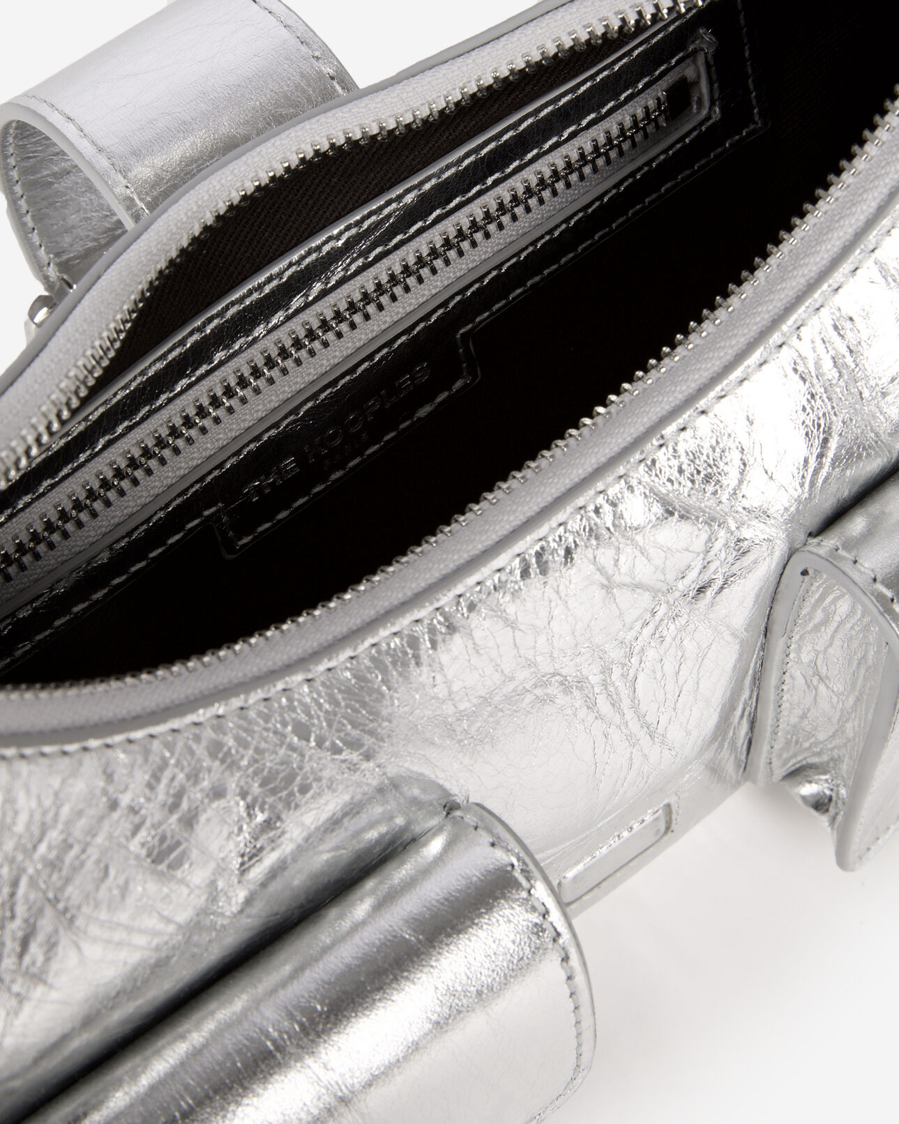 The Kooples WOMEN SILVER amelia bag in silver leather
