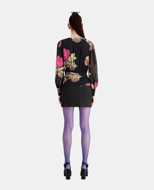 The Kooples MUJER PINK BLACK top cruzado estampado