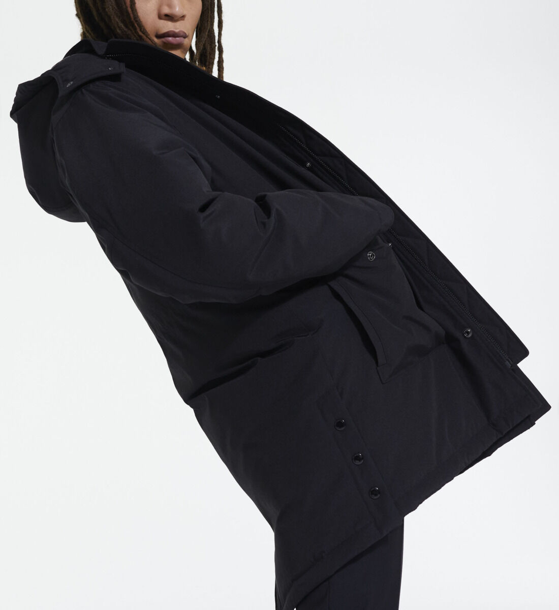 All black parka sales