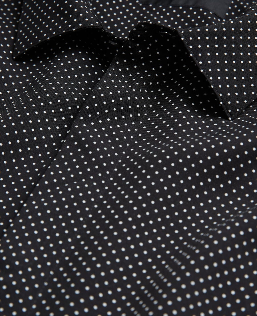 The Kooples H BLACK WHITE black polka-dot shirt
