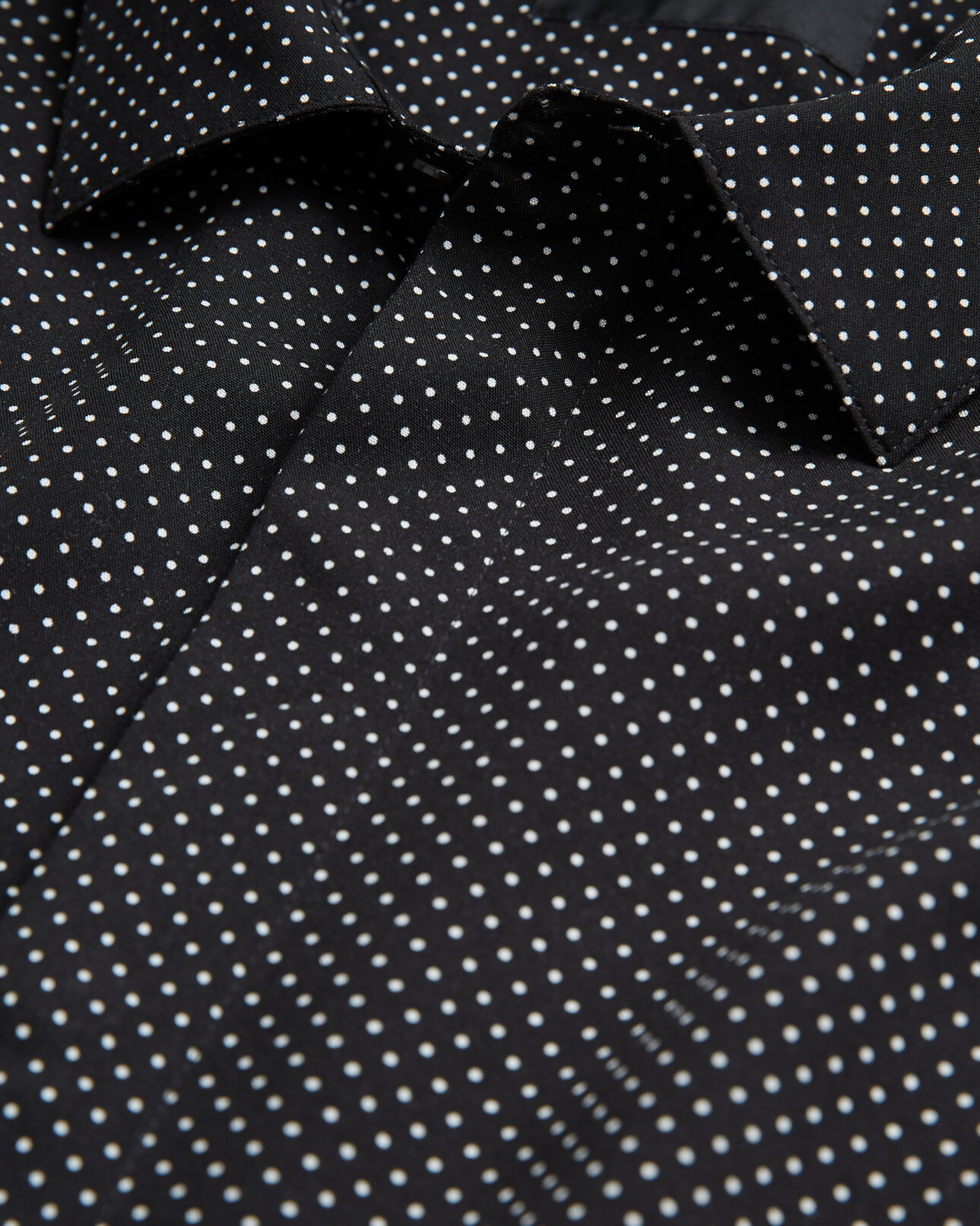 The Kooples MEN BLACK WHITE black polka-dot shirt