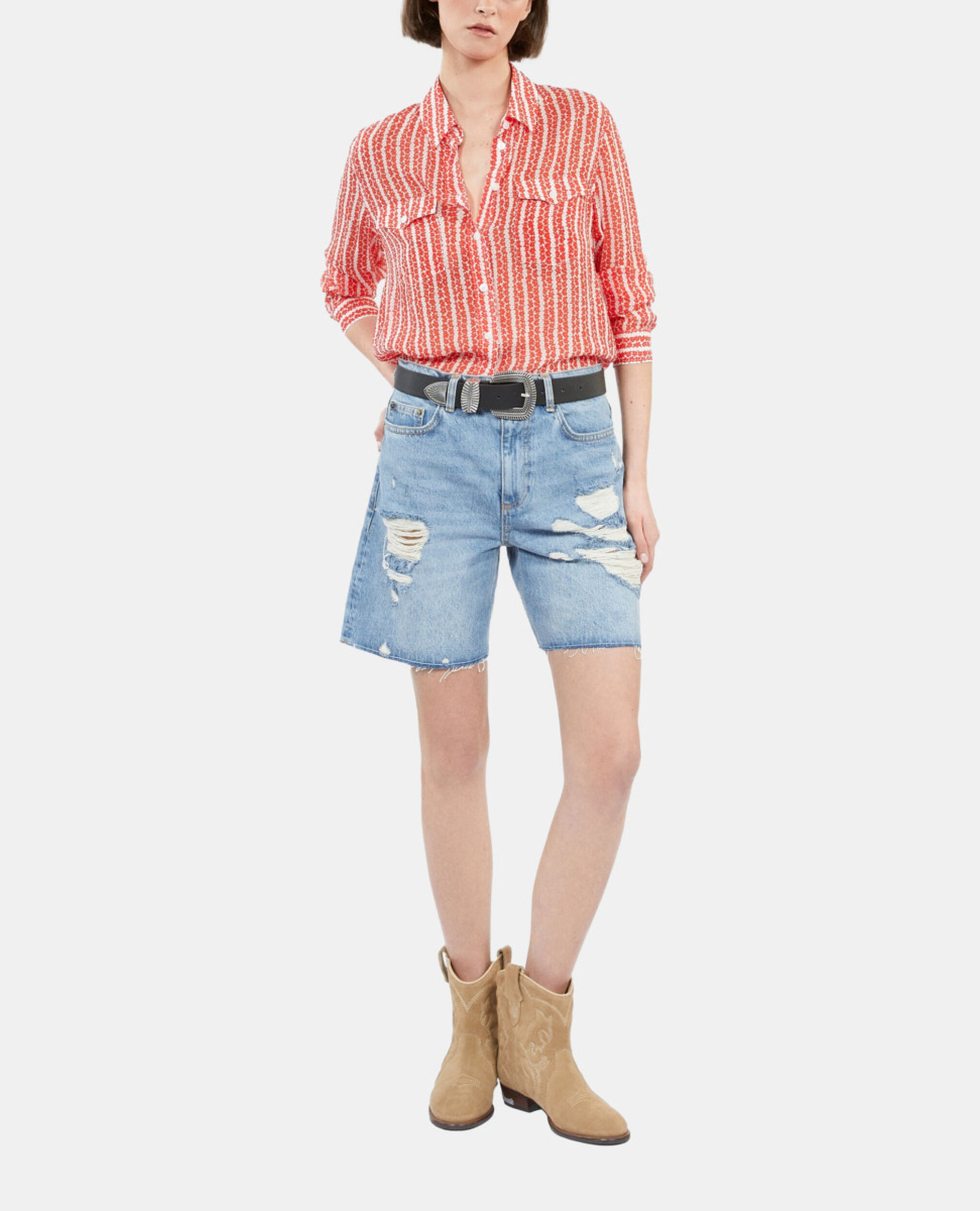 Printed shirt, RED WHITE, hi-res image number null