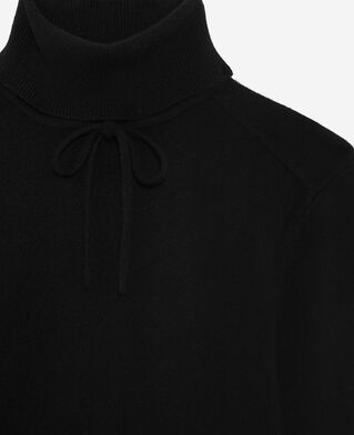 The Kooples FEMME BLACK pull col roulé en cachemire noir