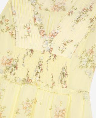 The Kooples WOMEN YELLOW long yellow floral print dress