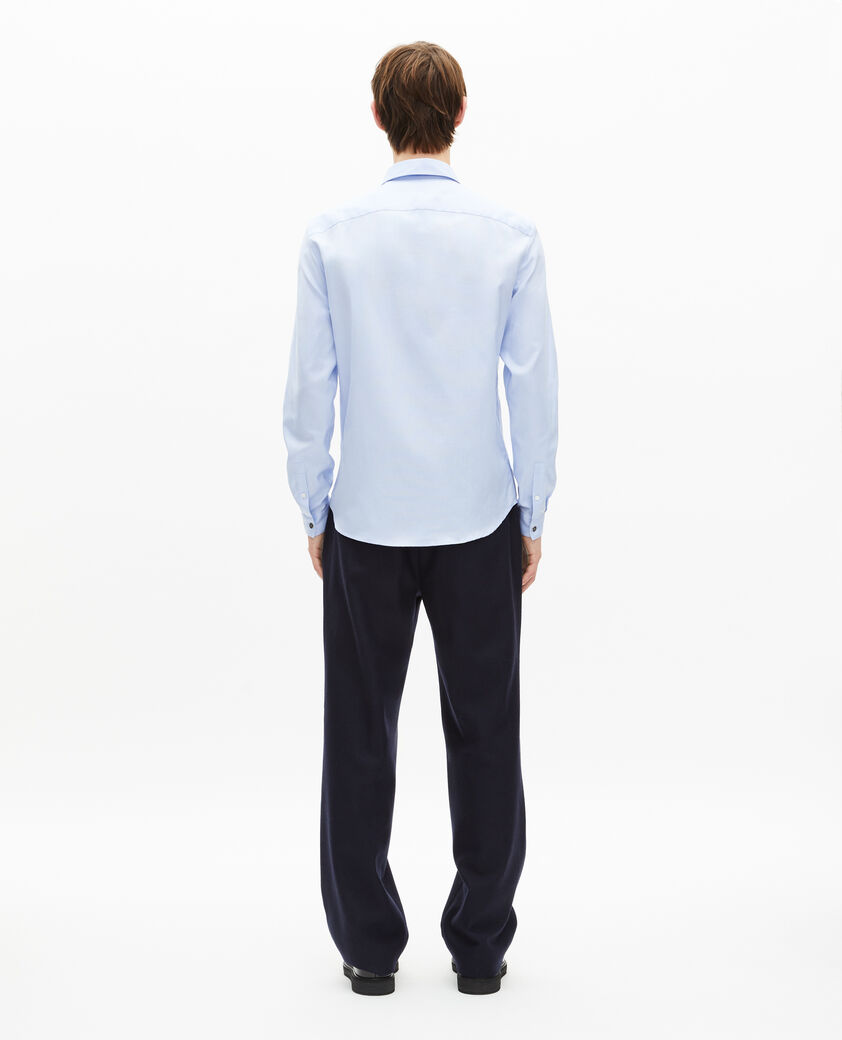 The Kooples HOMME BABY BLUE chemise col italien bleue