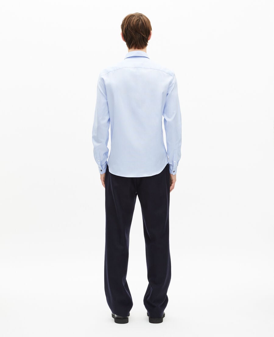 The Kooples HERREN BABY BLUE hemd mit italienischem kragen blau