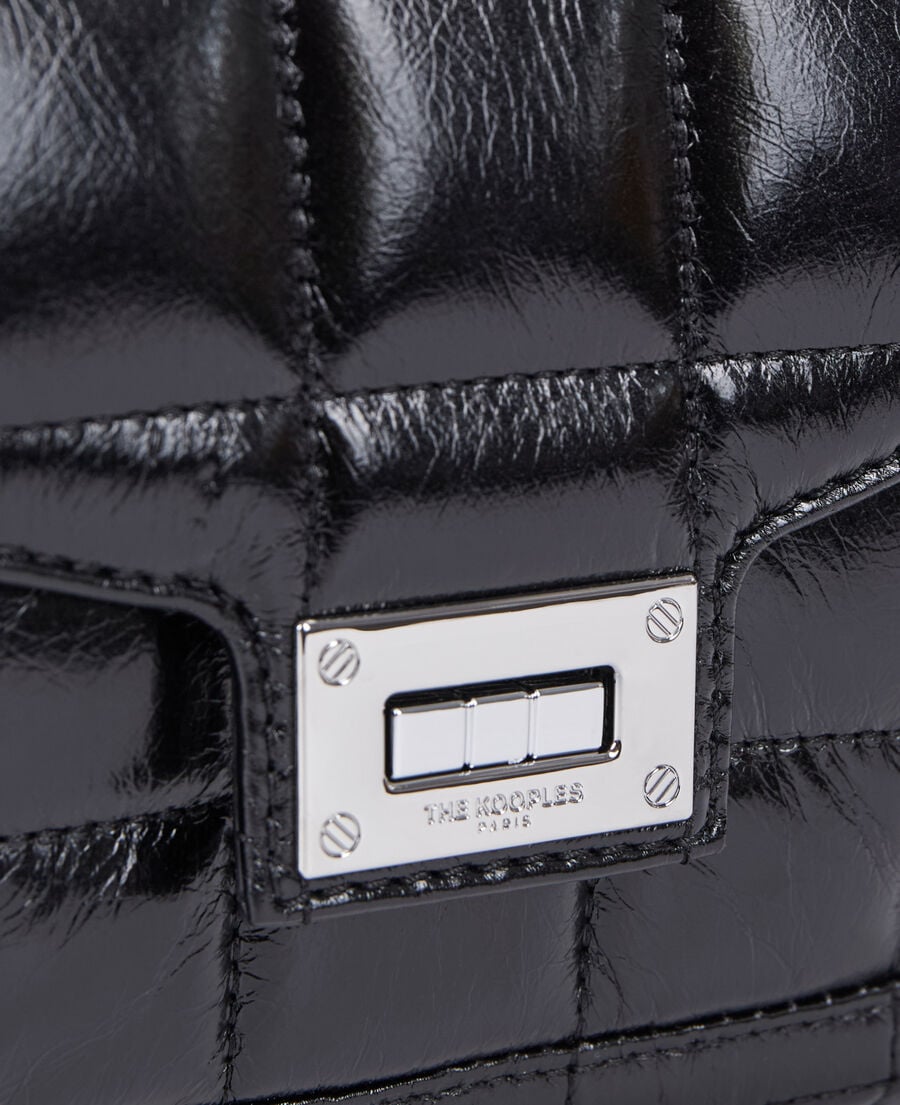 The Kooples WOMEN BLACK black quilted leather bag