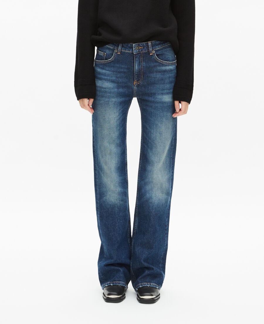 The Kooples FEMME BLUE ELECTRIC jean taille basse flare bleu