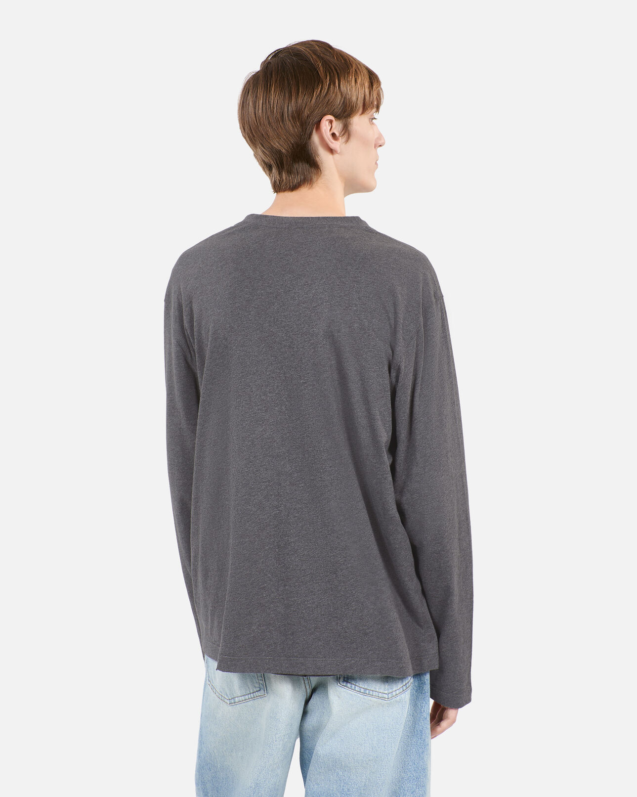 The Kooples MEN ANTHRACITE MELANGE grey cotton cardigan